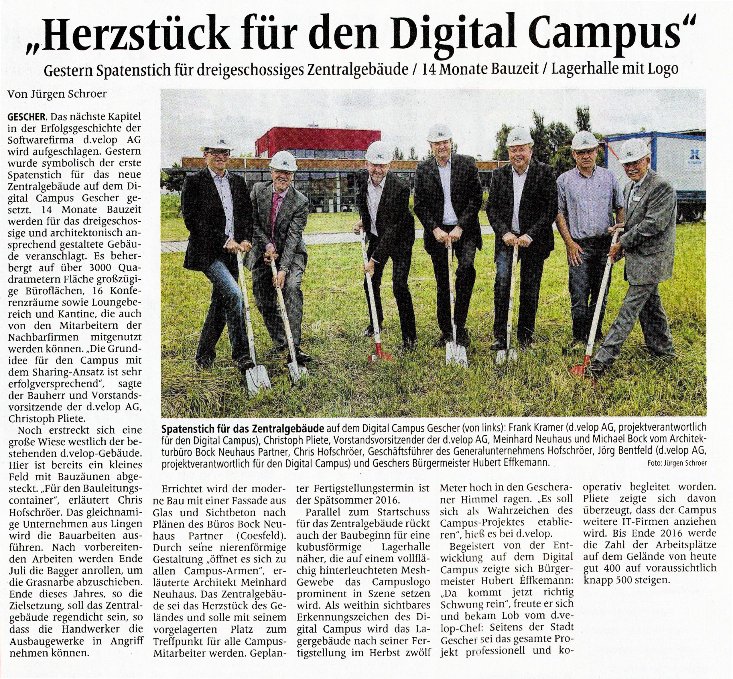Spatenstich am digital campus, Gescher