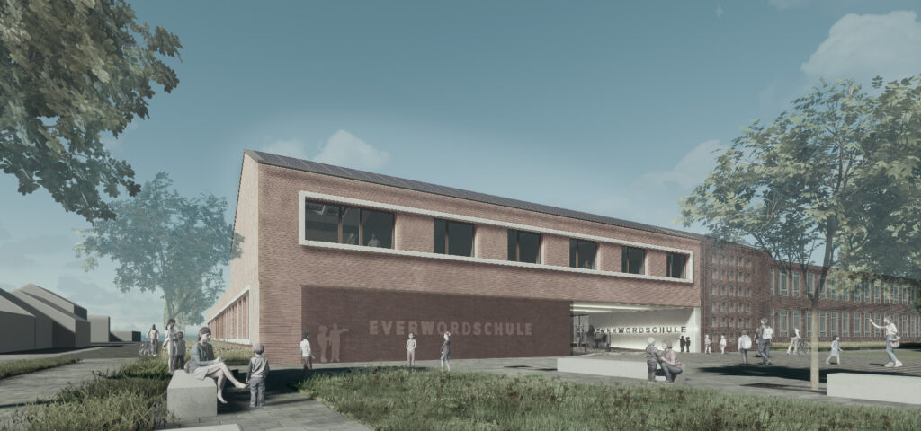 Everwordschule Freckenhorst - Start Abbrucharbeiten 1 20230308 Aussenperspektive